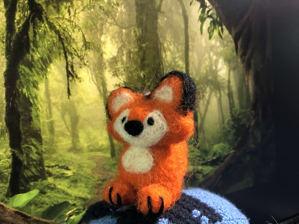 Needlefelted fox